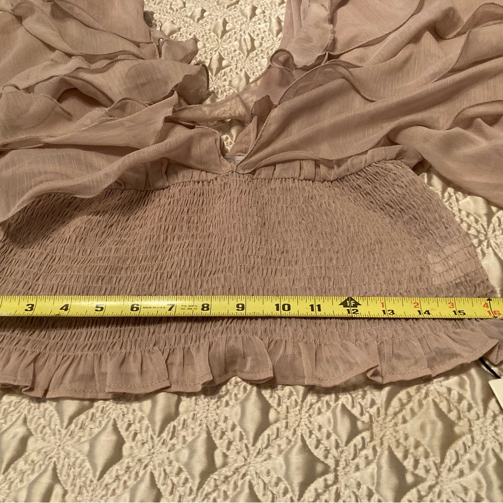 Commense Blush Ruffled Blouse - Picture 3 of 7